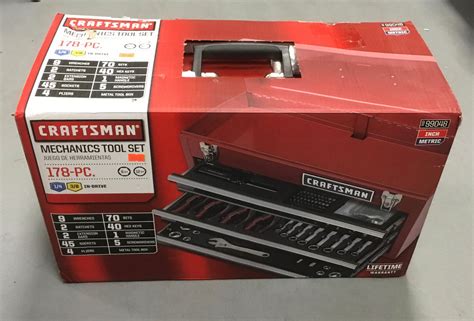 craftsman 178 pc. mechanics tool set with metal hand box|CRAFTSMAN Mechanics Tool Sets .